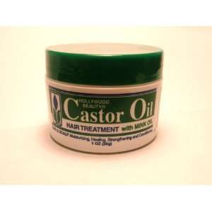 Hollywood Beauty Castor Oil Hair Treatment with Mink Oil 1 oz   Travel 
