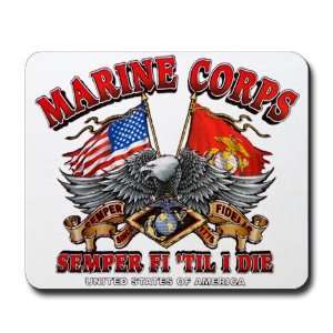   Mousepad (Mouse Pad) Marine Corps Semper Fi Til I Die 