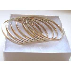  Semanario Little Girls 18K Gold Plated Bangle Bracelet 
