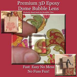 25 Premium Scrabble Tile 3D Epoxy Dome Lens Seals DIY  