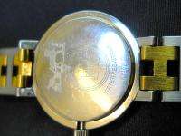 Hermes Ladies Quartz Watch Clipper GP/SS Two tone Band Authentic 