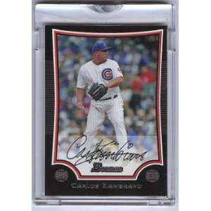  #1/1 Carlos Zambrano 2009 Bowman Baseball Blank Back Card 