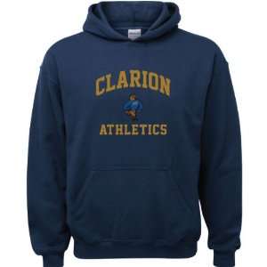  Clarion Golden Eagles Navy Youth Athletics Arch Hooded 
