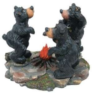   Willie Black Bear By Campfire Collectible Figurine, 6