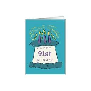  Candles 91st Birthday Card Card Toys & Games