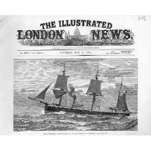  Hms Doterel Antique Print 1881 Ships
