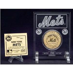  York Mets 24KT Gold Coin in Archival Etched Acrylic