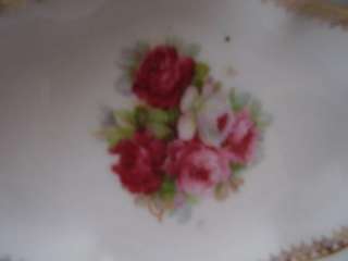 SCHLEGELMILCH ES PRUSSIA 2 HANDLES ROSES SMALL BOWL  