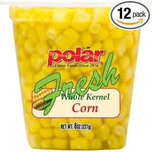 MW Polar Foods Fresh Whole Kernel Corn, 8 Ounce Containers (Pack of 12 