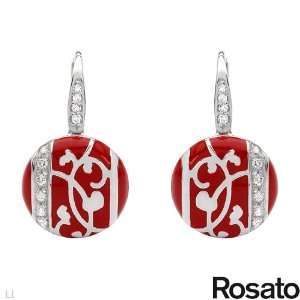  ROSATO 0.30.ctw Cubic Zirconia Sterling Silver Earrings 