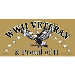 WWII Veteran & Proud Of It Bumper Sticker