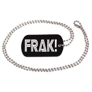  Frak Black Dog Tag with Neck Chain 