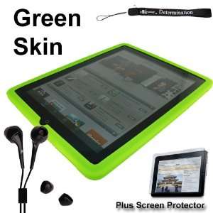  iPad Silicone Skin Brand Green fits snuggly + Includes a 4 