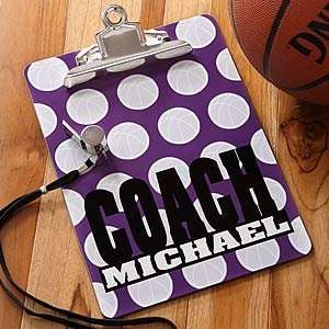 Personalized Basketball Coach Clipboard 