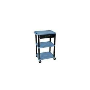  H. Wilson Multipurpose Utility Cart With Drawer Blue and 