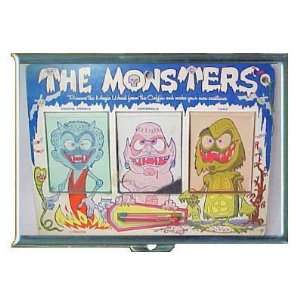  MONSTERS 1960s RETRO TOY GOTH ID Holder, Cigarette Case or 