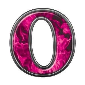 com Reflective Letter O with Inferno Pink Flames   6 h   REFLECTIVE 