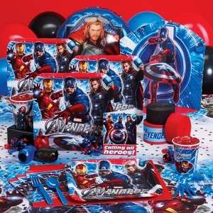 New Avengers Birthday Party set Plates, cups, banner, Thor Hulk 
