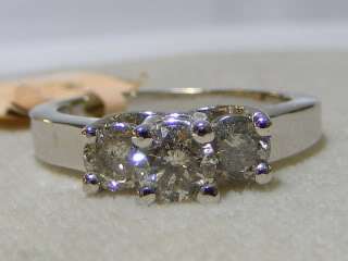 Three Diamonds Ring(Past Present,Future) 1Carat Totl Wt in 14Karat 