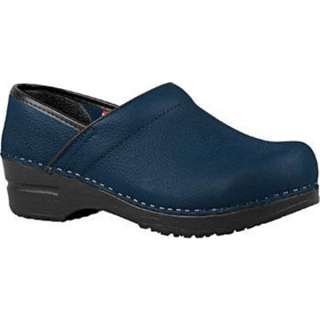 Womens Sanita Clogs Professional Lisbeth Oiled Casual Shoes Navy *New 