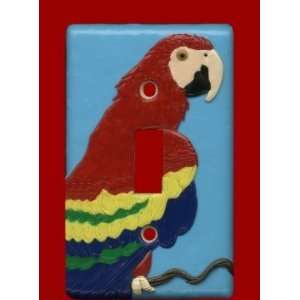 Scarlet Macaw Switchplate by Joan