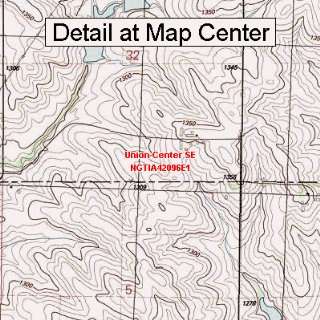   Topographic Quadrangle Map   Union Center SE, Iowa (Folded/Waterproof