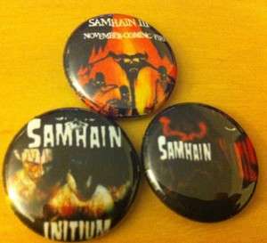 Samhain Lot Of 3 1 Pins Buttons Misfits Danzig Punk  