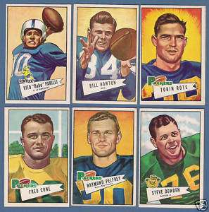 Bowman 1952 Packers lot of 6 Large mostly Ex/Nm Sharp  