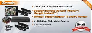 ZMODO 16CH Surveillance DVR Security Camera System 1TB SKU# PKD 