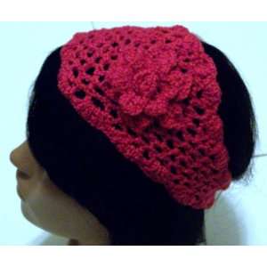  Handmade Knit Headwrap Knit Headband (fuschia) Everything 