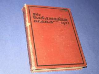1921 Daily Diary Edna D. Keyser, Elmira, Wanamaker 6A  