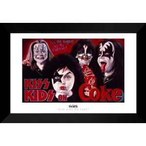  Ron English 27x40 FRAMED KISS Kids on Coke   2006