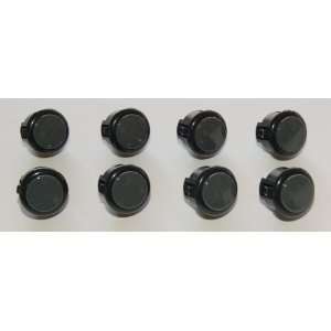   Set of Black / Dark Grey Sanwa Push Buttons OBSF 30 B 