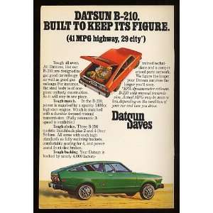  1976 Datsun B 210 Keeps Its Figure Print Ad (9797)