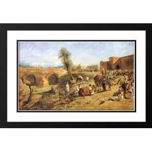 Weeks, Edwin Lord 40x26 Framed and Double Matted Arrival of a Caravan 