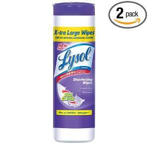  Lysol Dual Action Disinfecting Wipes, Citrus, Extra Large 