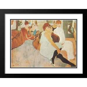 Toulouse Latrec Framed and Double Matted 25x29 Salon in Rue Des 