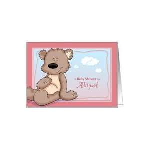  Abigail   Teddy Bear Baby Shower Invitation Card Health 