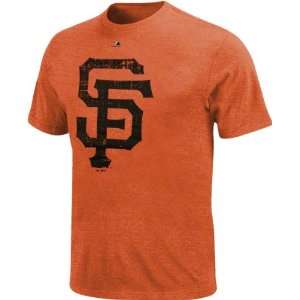 com San Francisco Giants Heathered Orange Majestic Two Bagger T Shirt 
