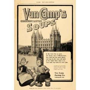  Ad Van Camps Packing Co. Soups Hans Lena Canned   Original Print Ad