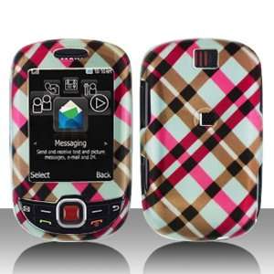 Samsung Smile T359 Cell Phone Hot Pink Plaid Protective Case Faceplate 