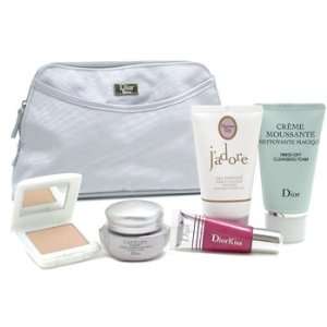   DiorSnow Pure Compact+Diorkiss Gloss+JAdore S/G+Bag for Women Beauty