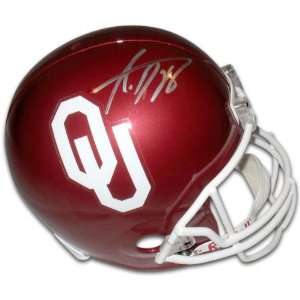 Adrian Peterson Autographed Helmet  Details Oklahoma Sooners 
