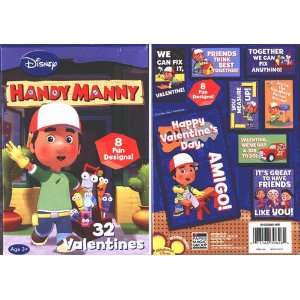  Disney Handy Manny Valentines Day 32 Cards NEW 