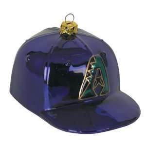  Arizona Diamondbacks Mlb Glass Baseball Cap Ornament (4 