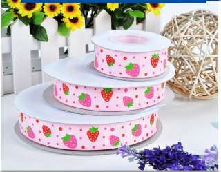 5Yd 7/8 Mothers Day Grosgrain Ribbon  pink Strawberry 