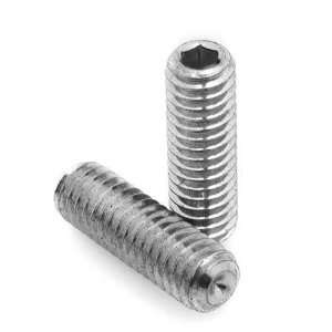 Zinc Plated Steel Hex Socket Set Screws with Cup Point, Silver 5/16 18 