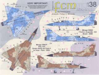 FCM Decals 1/72 DASSAULT MIRAGE 2000 with Paint Masks  