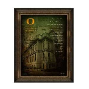 University of Oregon Ducks Artwork Deady Hall 30x40 Framed Canvas 