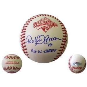  Signed Roberto Alomar 1992 World Series Baseball TriStar 